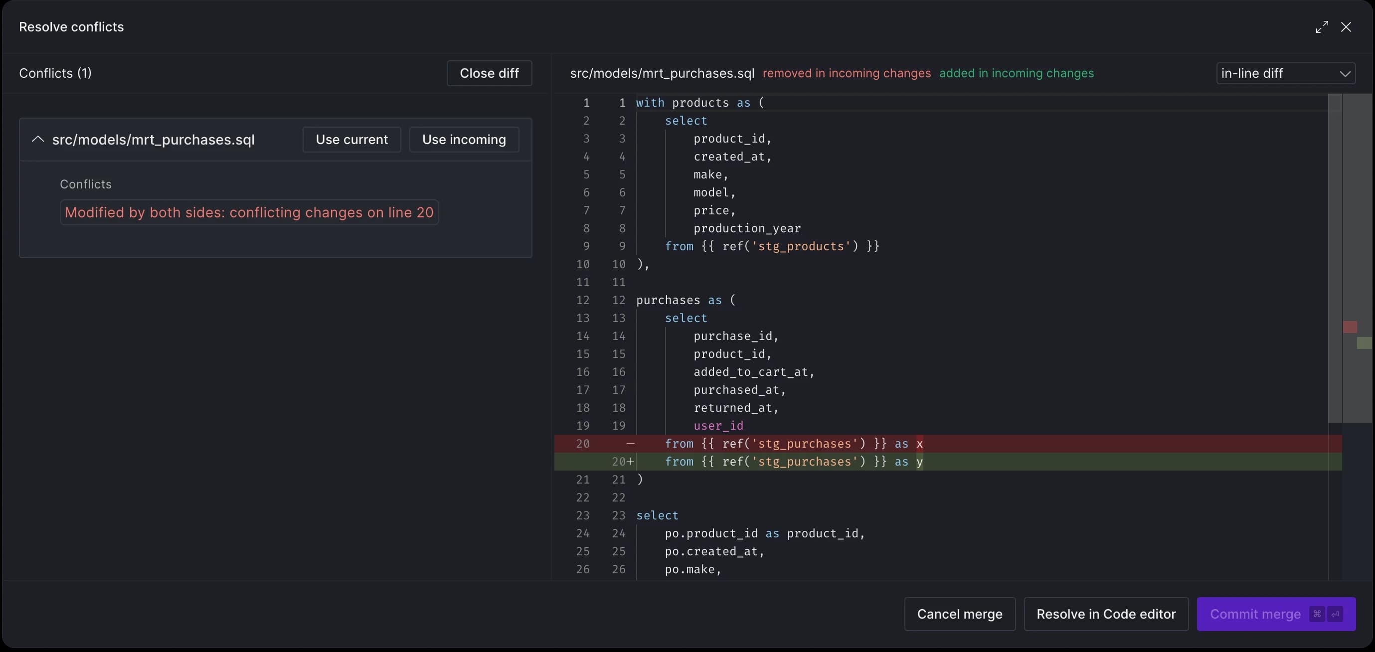 Feature branch conflict resolution.