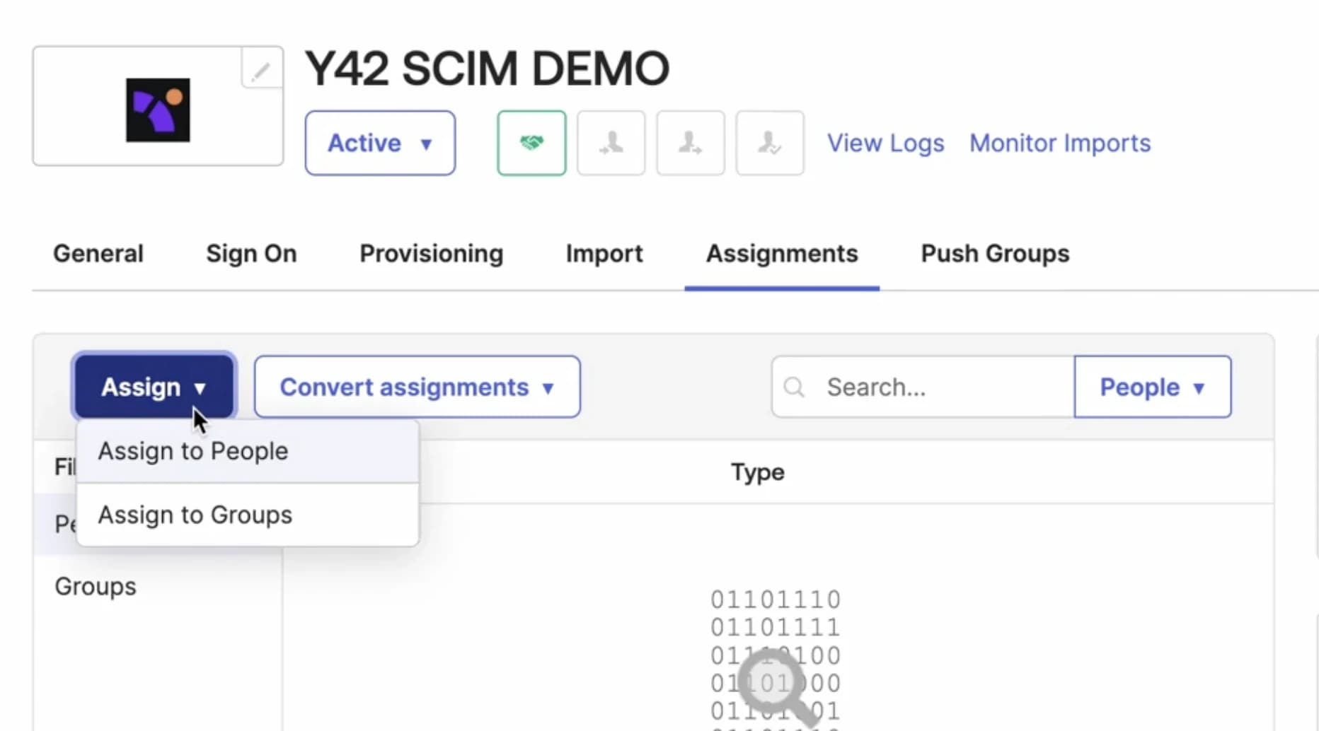 Okta SCIM Authentication: assign admin user