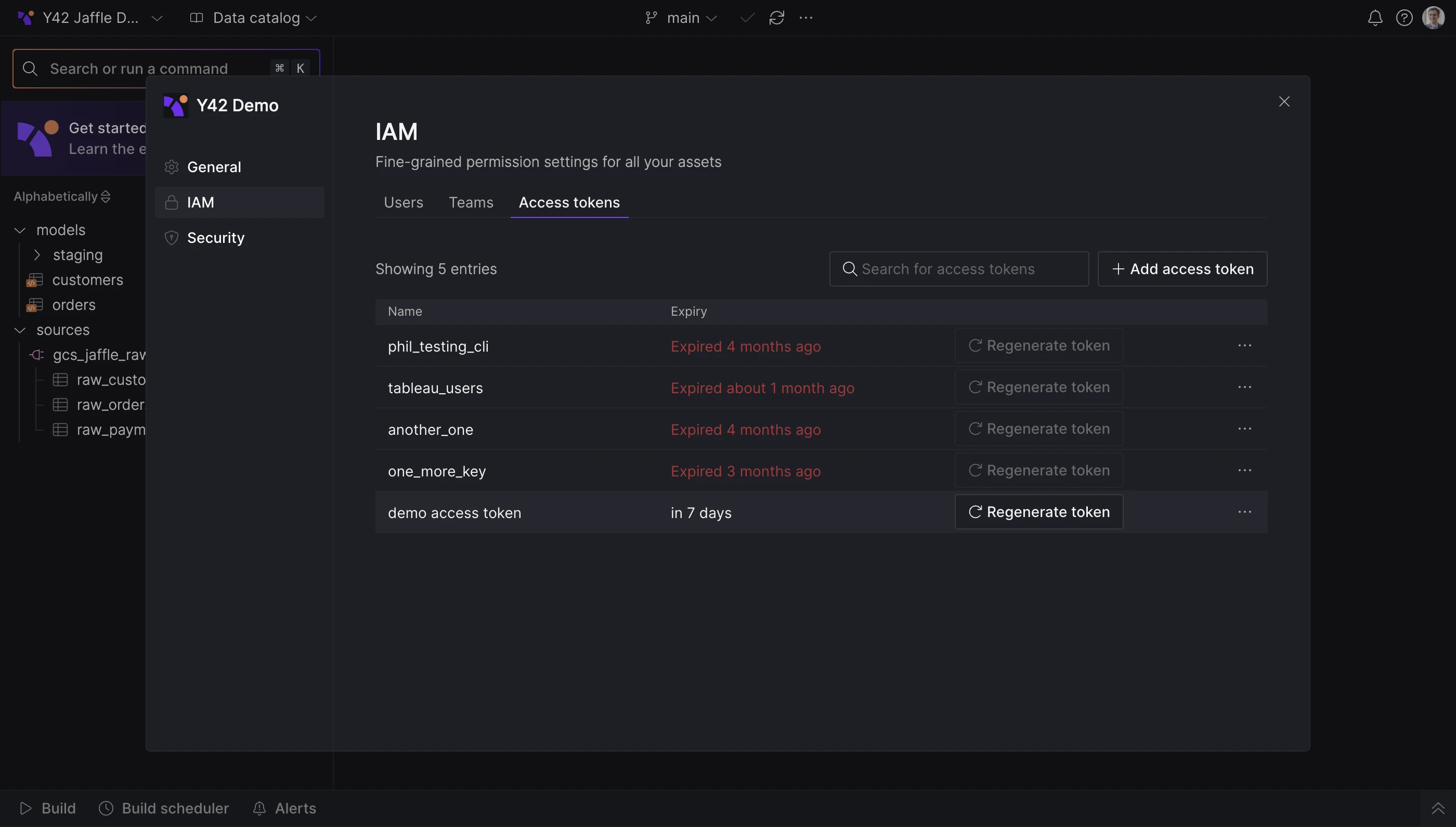 List and search for available API keys